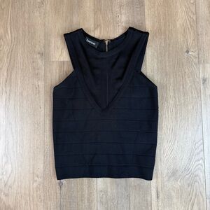 bebe Black Bandage Crop Top